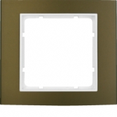 Рамкa, B.3, алюминий, цвет: коричневый/полярная белизна 10113021