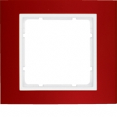 Рамкa, B.3, алюминий, цвет: красный/полярная белизна 10113022
