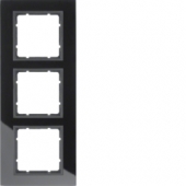 Рамкa, B.7, 3-местная, стекло, цвет: черный 10136616
