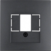 Центральная панель для розетки TAE, S.1/B.3/B.7, цвет: антрацитовый, матовый 10331606