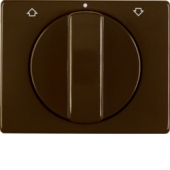 Центральная панель с вращающейся ручкой для жалюзийного поворотного выключателя, Arsys, цвет: коричневый, глянцевый 10770001