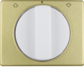 Центральная панель с вращающейся ручкой для жалюзийного поворотного выключателя, Arsys, цвет: золотой/полярная белизна 10770102