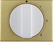 Центральная панель с вращающейся ручкой для 3-уровневого выключателя, Arsys, цвет: золотой/полярная белизна 10870102