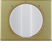 Центральная панель с вращающейся ручкой для 3-уровневого выключателя, Arsys, цвет: золотой/полярная белизна 10880102