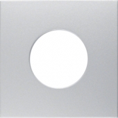 Центральная панель для нажимной кнопки и светового сигнала Е10, S.1/B.3/B.7, цвет: алюминиевый, матовый 11241404