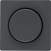 Центральная панель с регулирующей кнопкой для поворотного диммера, Q.1/Q.3, цвет: антрацитовый, с эффектом бархата 11376086