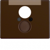 Центральная панель для розетки к громкоговорителю, Arsys, цвет: коричневый, глянцевый 11850001