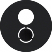 Центральная панель для розетки к громкоговорителю, R.1/R.3, цвет: черный 11962045