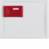 Центральная панель с красной кнопкой вызова, Arsys, цвет: полярная белизна, глянцевый 12160069