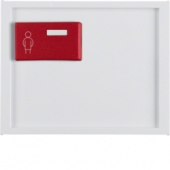 Центральная панель с красной кнопкой вызова, K.1, цвет: полярная белизна, глянцевый 12167009