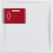 Центральная панель с красной кнопкой вызова, S.1, цвет: полярная белизна, глянцевый 12168989