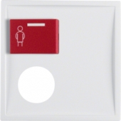 Центральная панель с верхней красной кнопкой вызова и с отверстием для контактного штыря, S.1, цвет: полярная белизна, глянцевый 12178989