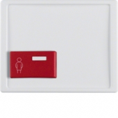 Центральная панель с нижней красной кнопкой вызова, Arsys, цвет: полярная белизна, глянцевый 12190069
