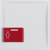 Центральная панель с нижней красной кнопкой вызова, S.1, цвет: полярная белизна, глянцевый 12198989