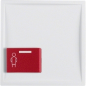 Центральная панель с нижней красной кнопкой вызова, S.1/B.3/B.7, цвет: полярная белизна, матовый 12199909