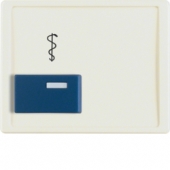 Центральная панель для вызывного устройства с синей кнопкой вызова врача, Arsys, цвет: белый, глянцевый 12230002