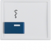 Центральная панель для вызывного устройства с синей кнопкой вызова врача, Arsys, цвет: полярная белизна, глянцевый 12230069