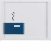 Центральная панель для вызывного устройства с синей кнопкой вызова врача, K.1, цвет: полярная белизна, глянцевый 12237109
