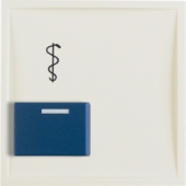 Центральная панель для вызывного устройства с синей кнопкой вызова врача, S.1, цвет: белый, глянцевый 12238982