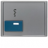 Центральная панель для вызывного устройства с синей кнопкой вызова врача, Arsys, цвет: стальной, лак 12239004