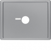 Центральная панель для пневматической кнопки вызова с линзой, Arsys, цвет: стальной, лак 12369004