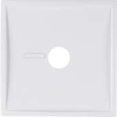 Центральная панель для пневматической кнопки вызова с линзой, S.1/B.3/B.7, цвет: полярная белизна, матовый 12369909