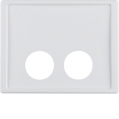 Центральная панель для блока вызова с 2 отверстиями для контактного штыря, Arsys, цвет: полярная белизна, глянцевый 12380069