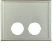 Центральная панель для блока вызова с 2 отверстиями для контактного штыря, Arsys, цвет: стальной, лак 12389004