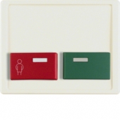 Центральная панель с красной кнопкой вызова и зеленой кнопкой выключения, Arsys, цвет: белый, глянцевый 12490002