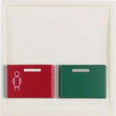Центральная панель с красной кнопкой вызова и зеленой кнопкой выключения, S.1, цвет: белый, глянцевый 12498982