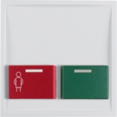 Центральная панель с красной кнопкой вызова и зеленой кнопкой выключения, S.1, цвет: полярная белизна, глянцевый 12498989