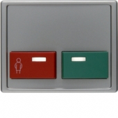 Центральная панель с красной кнопкой вызова и зеленой кнопкой выключения, Arsys, цвет: стальной, лак 12499004