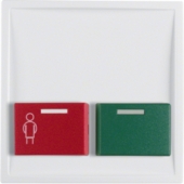 Центральная панель с красной кнопкой вызова и зеленой кнопкой выключения, S.1/B.3/B.7, цвет: полярная белизна, матовый 12499909
