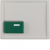 Центральная панель для квитирующего переключателя с зеленой кнопкой, Arsys, цвет: полярная белизна, глянцевый 12510069