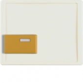 Центральная панель для квитирующего переключателя с желтой кнопкой, Arsys, цвет: белый, глянцевый 12520002