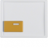 Центральная панель для квитирующего переключателя с желтой кнопкой, Arsys, цвет: полярная белизна, глянцевый 12520069