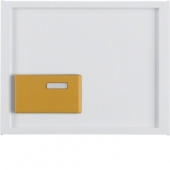 Центральная панель для квитирующего переключателя с желтой кнопкой, K.1, цвет: полярная белизна, глянцевый 12527009