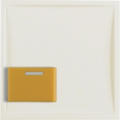Центральная панель для квитирующего переключателя с желтой кнопкой, S.1, цвет: белый, глянцевый 12528982