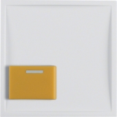 Центральная панель для квитирующего переключателя с желтой кнопкой, S.1, цвет: полярная белизна, глянцевый 12528989