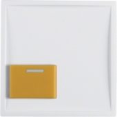 Центральная панель для квитирующего переключателя с желтой кнопкой, S.1, цвет: полярная белизна, матовый 12529909