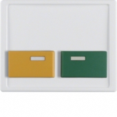 Центральная панель с зеленой и желтой кнопкой квитирования, Arsys, цвет: полярная белизна, глянцевый 12530069