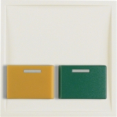 Центральная панель с зеленой и желтой кнопкой квитирования, S.1, цвет: белый, глянцевый 12538982