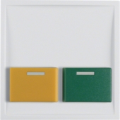 Центральная панель с зеленой и желтой кнопкой квитирования, S.1, цвет: полярная белизна, глянцевый 12538989