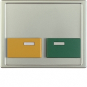 Центральная панель с зеленой и желтой кнопкой квитирования, Arsys, цвет: стальной, лак 12539004