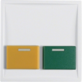 Центральная панель с зеленой и желтой кнопкой квитирования, S.1/B.3/B.7, цвет: полярная белизна, матовый 12539909