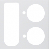 Центральная панель для кнопки вызова, сервиса, отключения и вызова врача, S.1/B.3/B.7, цвет: полярная белизна, матовый 12881949