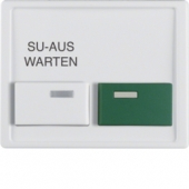 Центральная панель с кнопкой присутствия зеленого цвета/кнопка приема белая, Arsys, цвет: полярная белизна, глянцевый 12990069