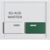 Центральная панель с кнопкой присутствия зеленого цвета/кнопка приема белая, K.1, цвет: полярная белизна, глянцевый 12997109