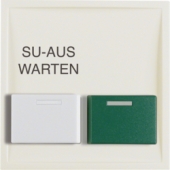 Центральная панель с кнопкой присутствия зеленого цвета/кнопка приема белая, S.1, цвет: белый, глянцевый 12998982