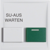 Центральная панель с кнопкой присутствия зеленого цвета/кнопка приема белая, S.1, цвет: полярная белизна, глянцевый 12998989